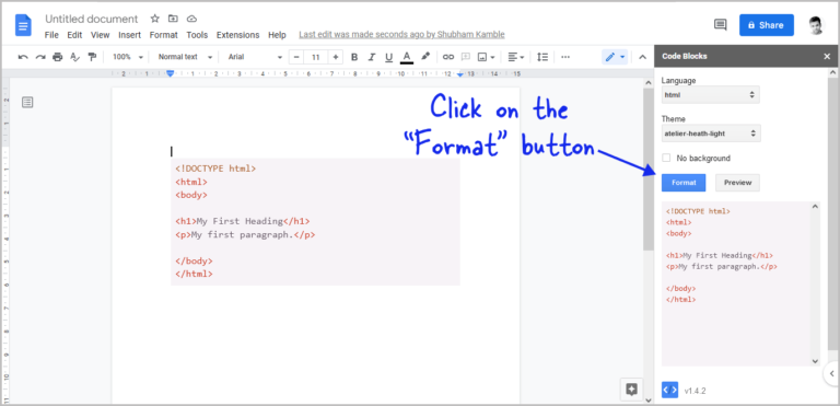 How to Add Code Block in Google Docs & Google Slides