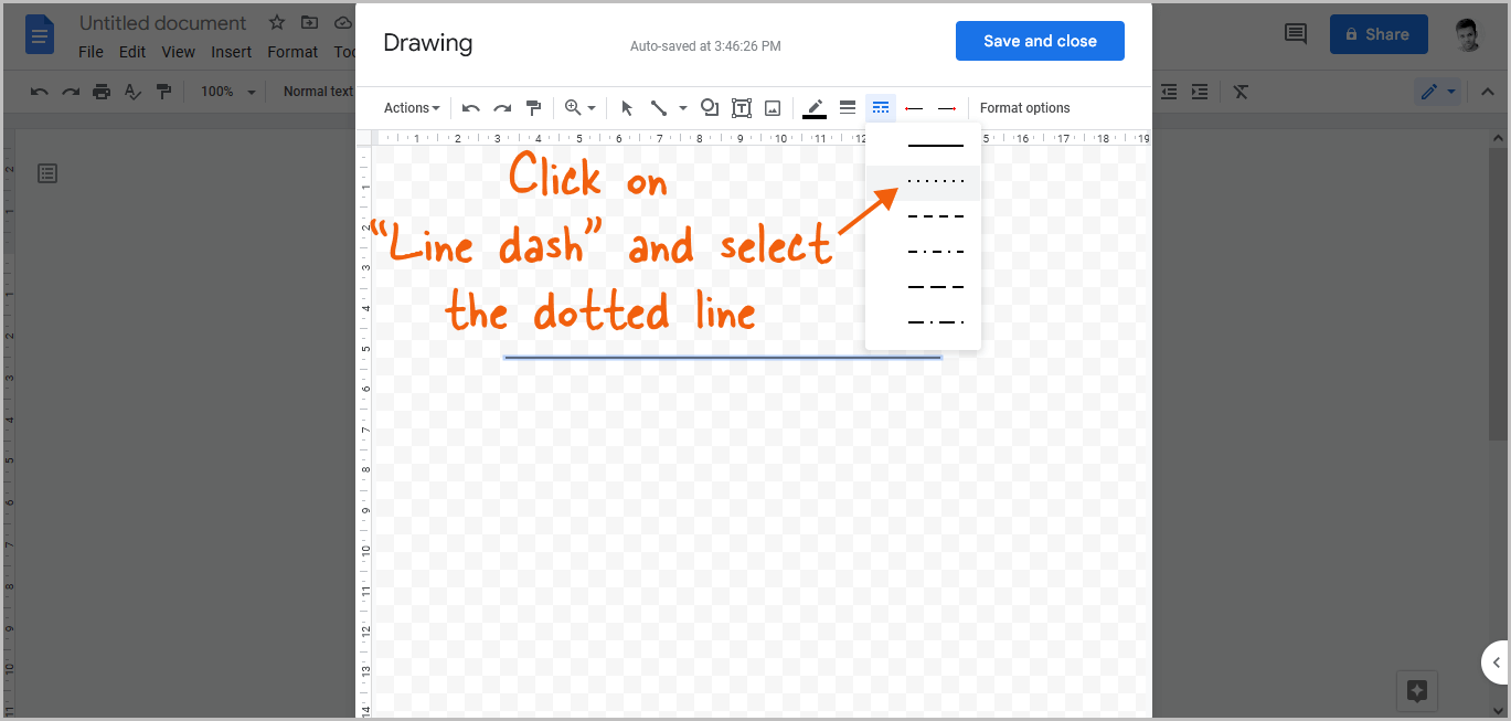 How to Add Dotted Line in Google Docs