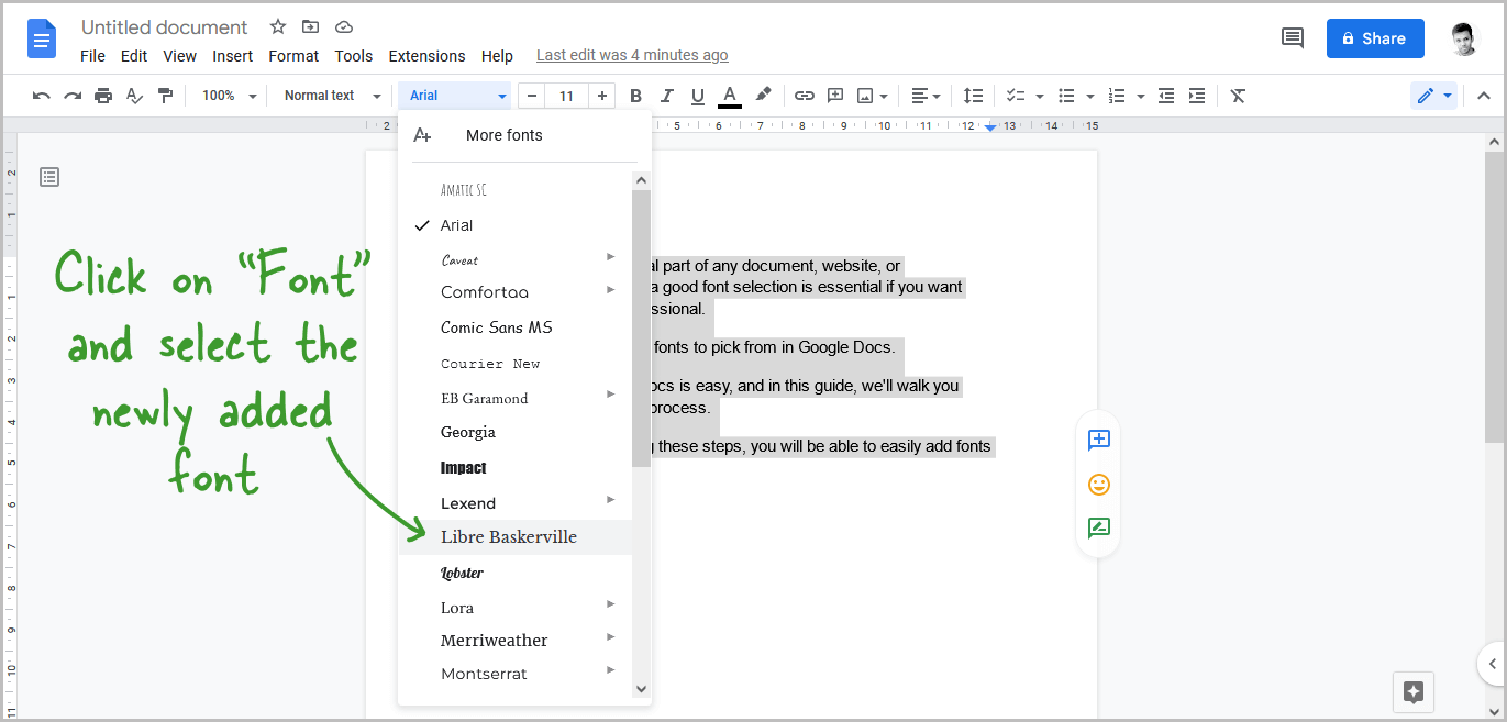 How to Add Fonts to Google Docs