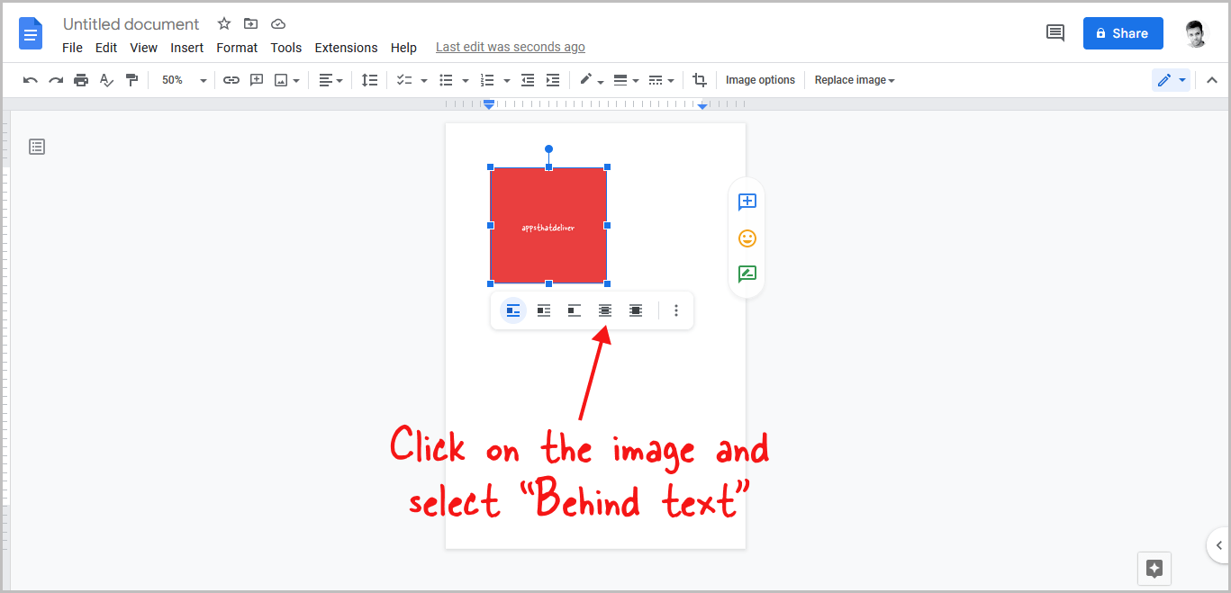 How to Center an Image in Google Docs