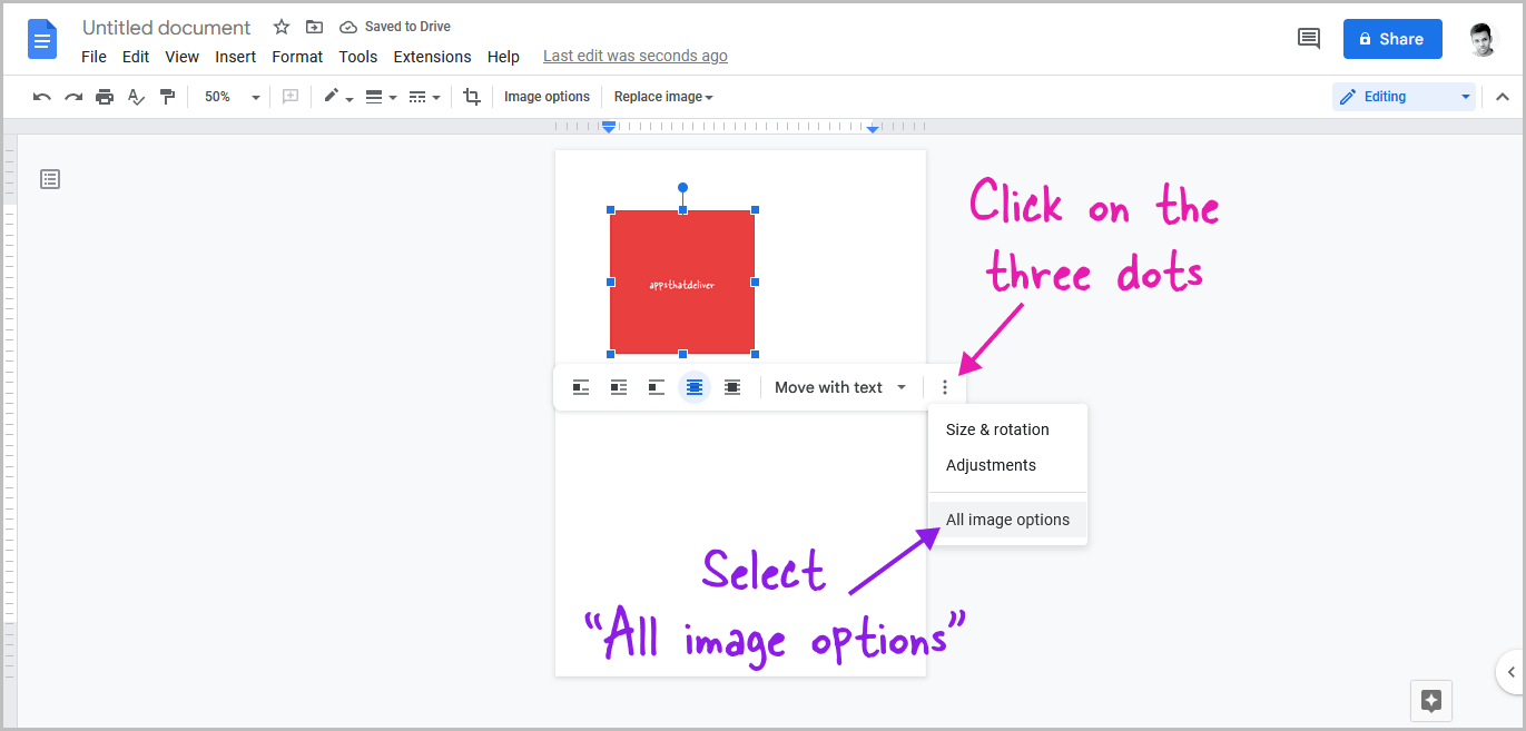 How to Center an Image in Google Docs