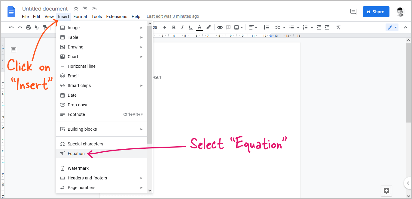 How to Do Squared on Google Docs