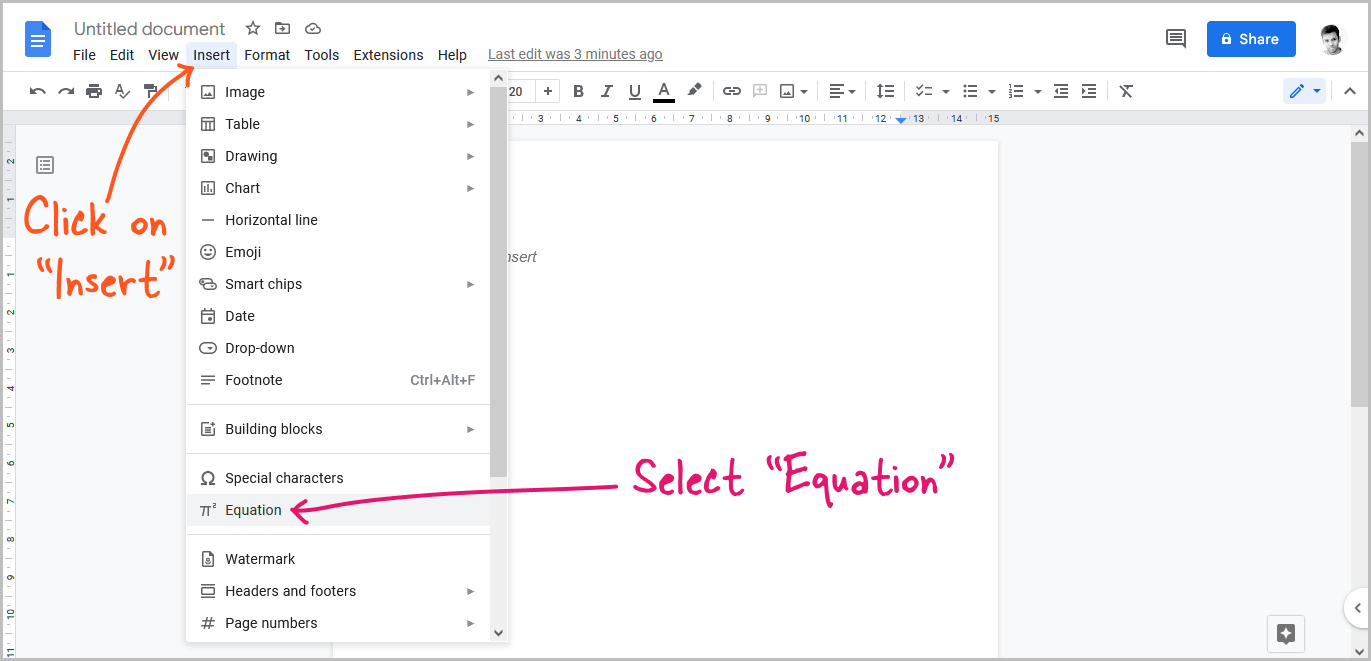 How To Add Squared On Google Docs