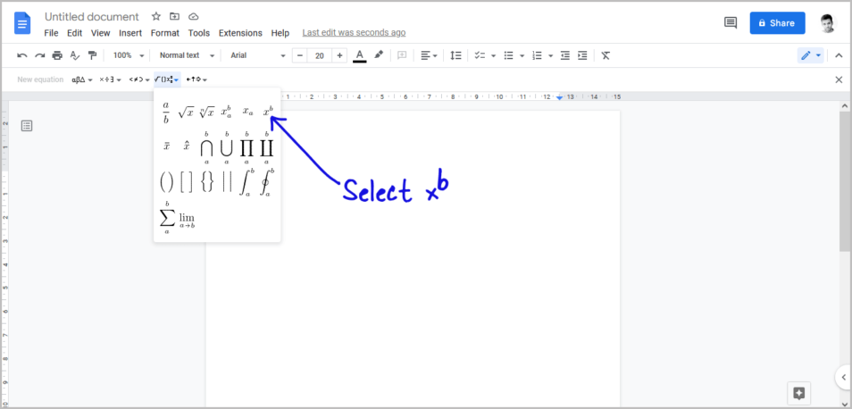 How To Do Squared On Google Docs