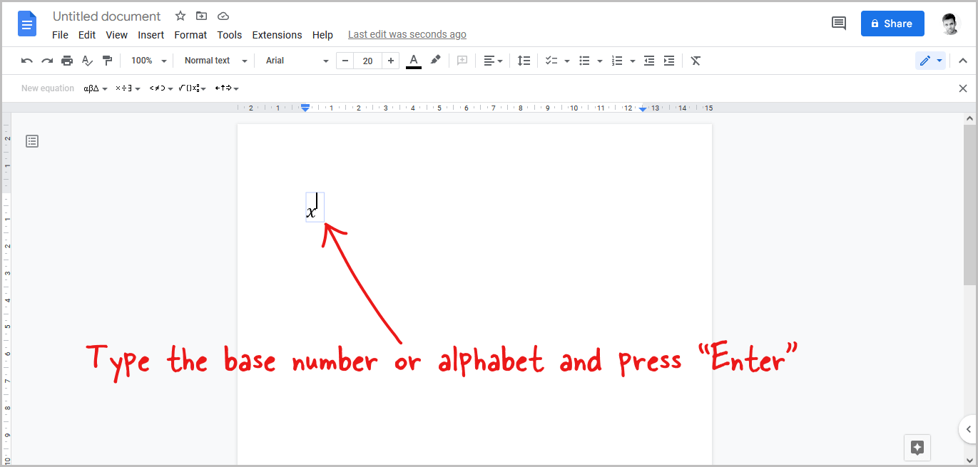 How to Do Squared on Google Docs