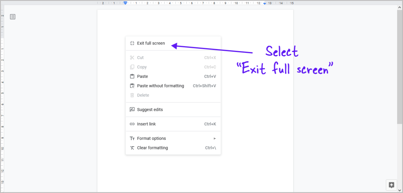 how-to-exit-full-screen-on-google-docs