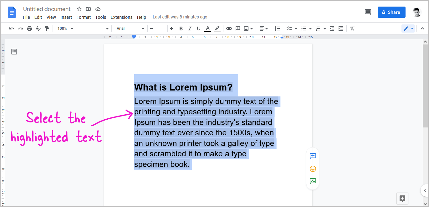 How To Get Rid Of Grey Highlight In Google Docs