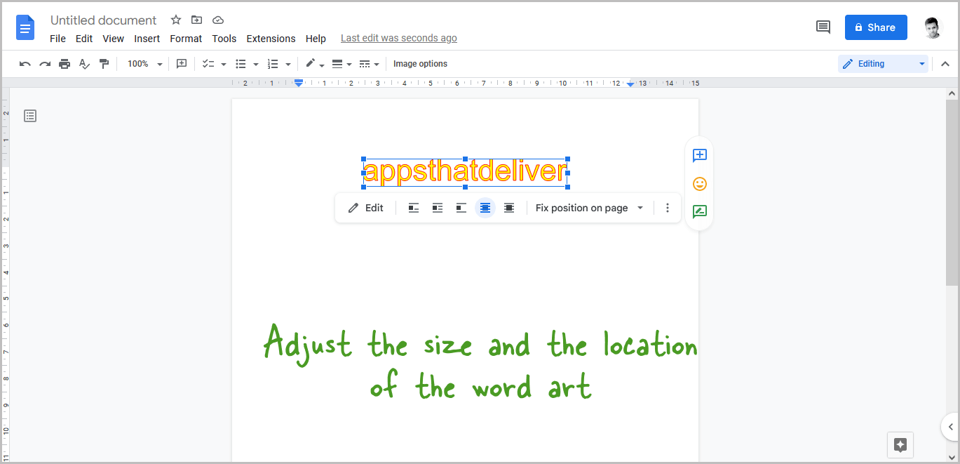 How to Insert Word Art in Google Docs