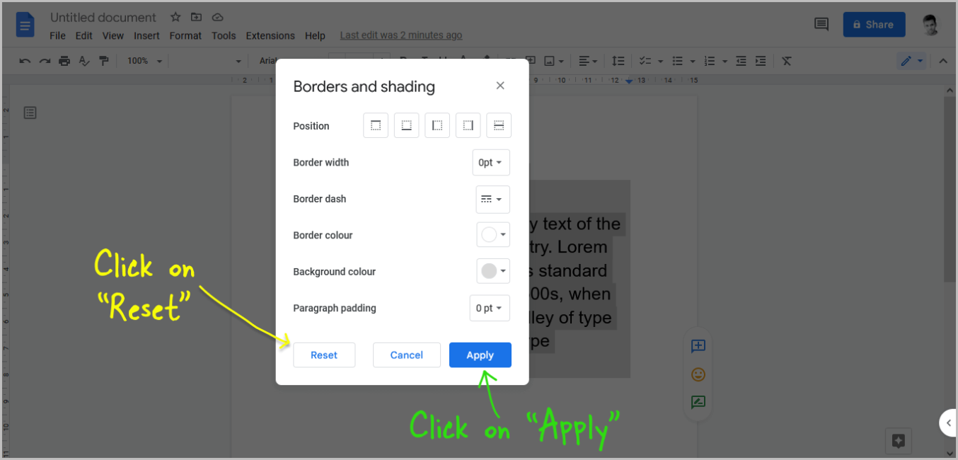 How To Get Rid Of Grey Background In Google Docs