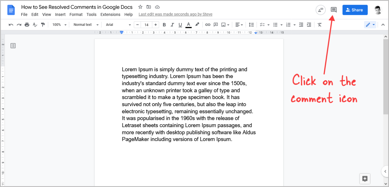 Resolved Comments In Google Docs