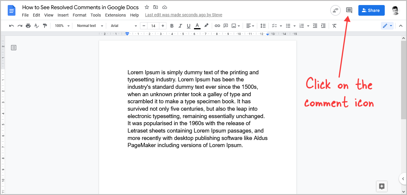 How to See Resolved Comments in Google Docs