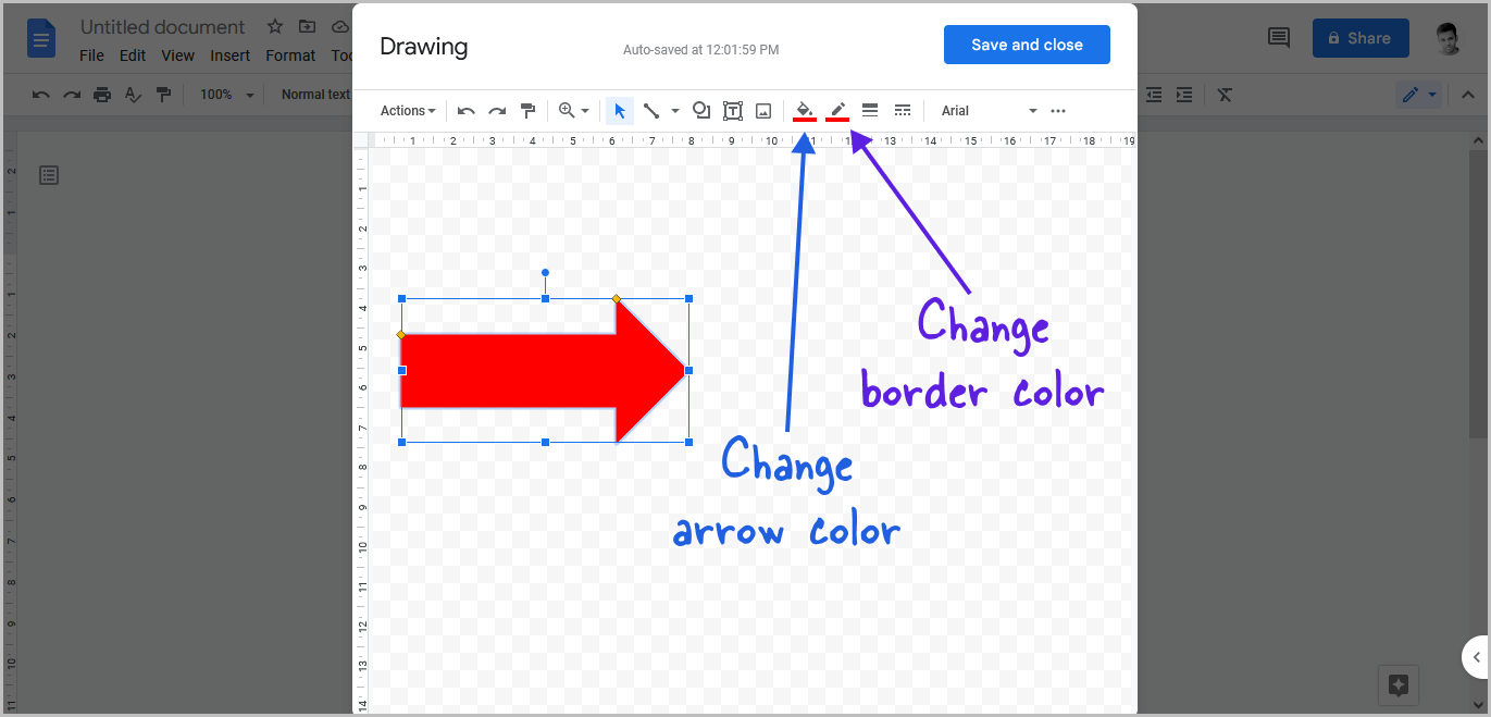 How to Type an Arrow in Google Docs Using the Drawing Tool