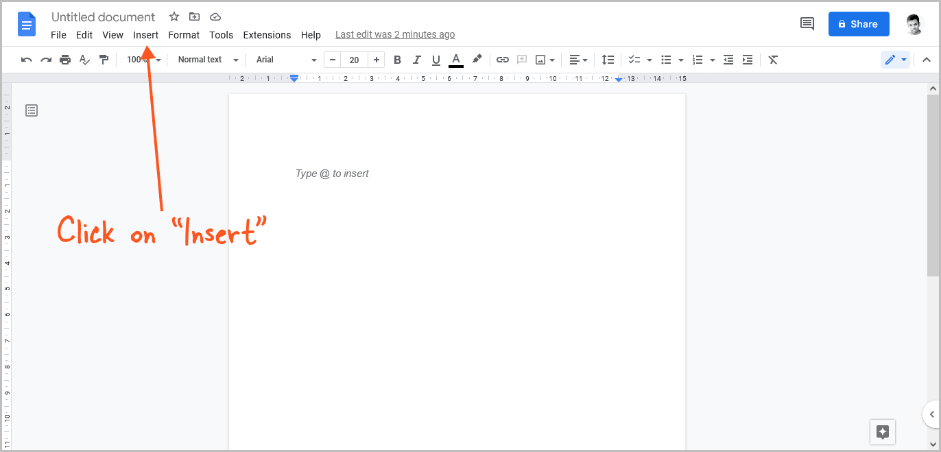 How to Type an Arrow in Google Docs
