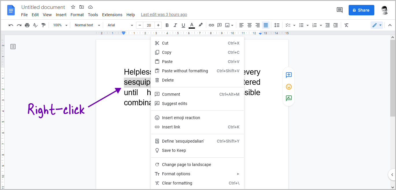 How to Use the Define Tool in Google Docs