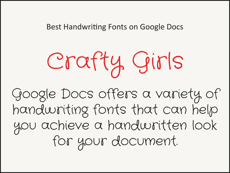 What Is The Best Handwriting Font On Google Docs