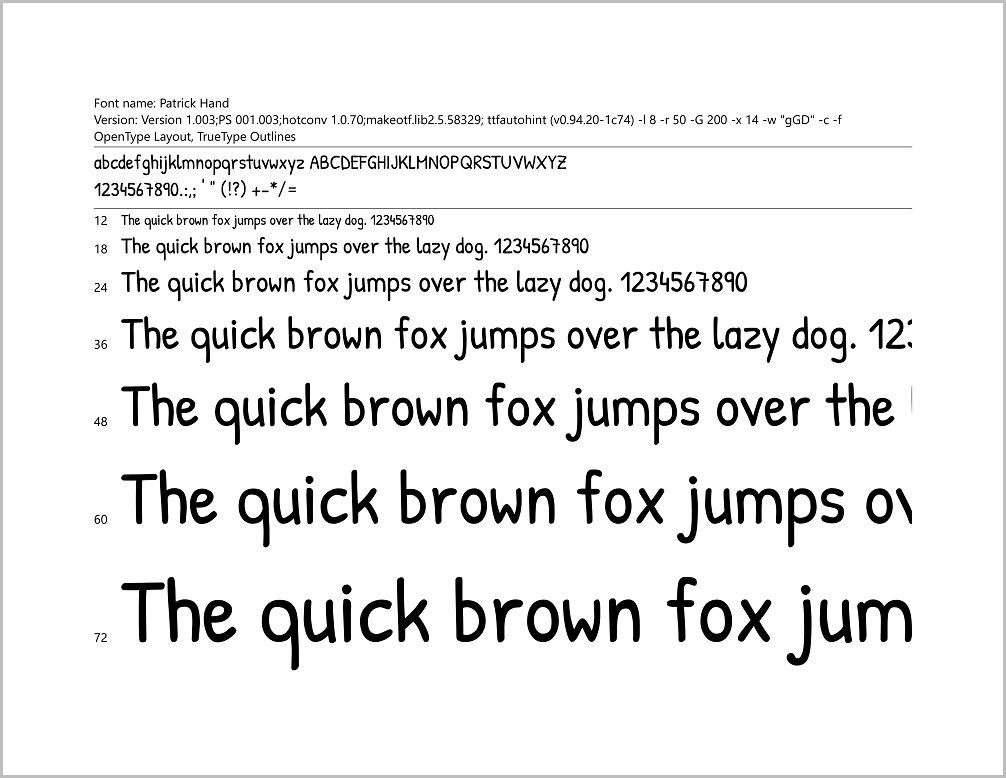 Zaner-Bloser Font for Google Docs