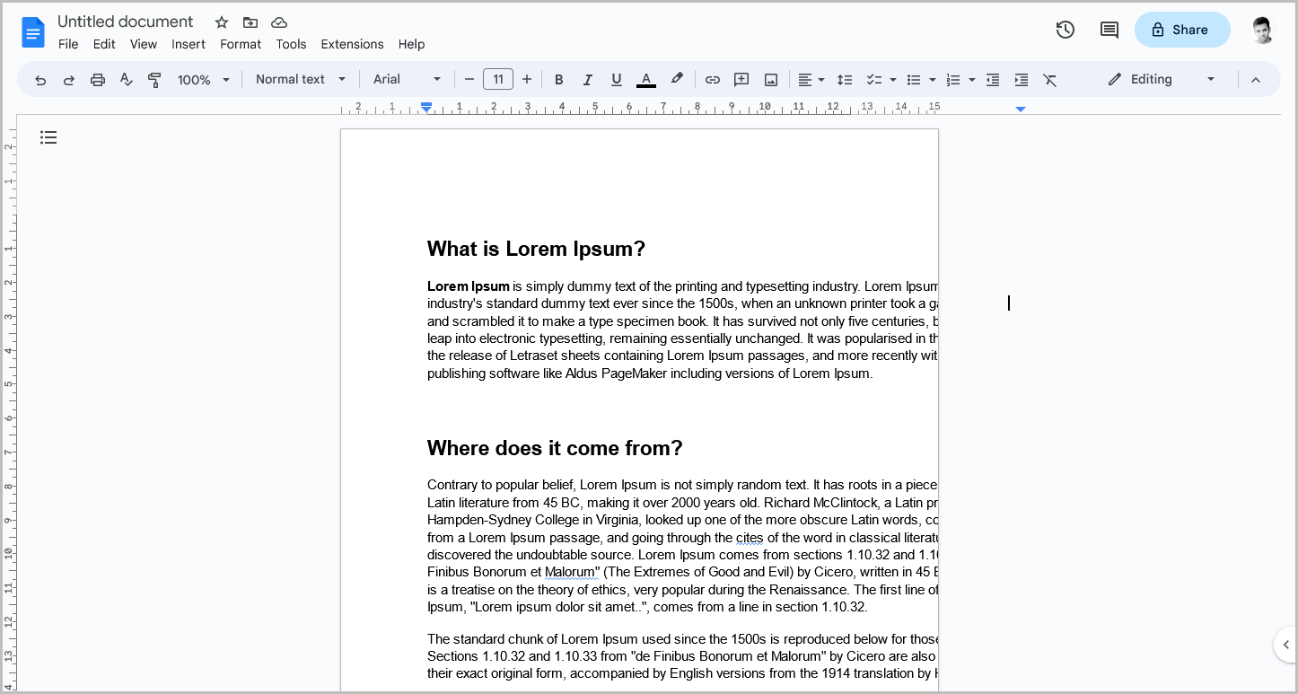 Google Docs Words Going Off Page_Before