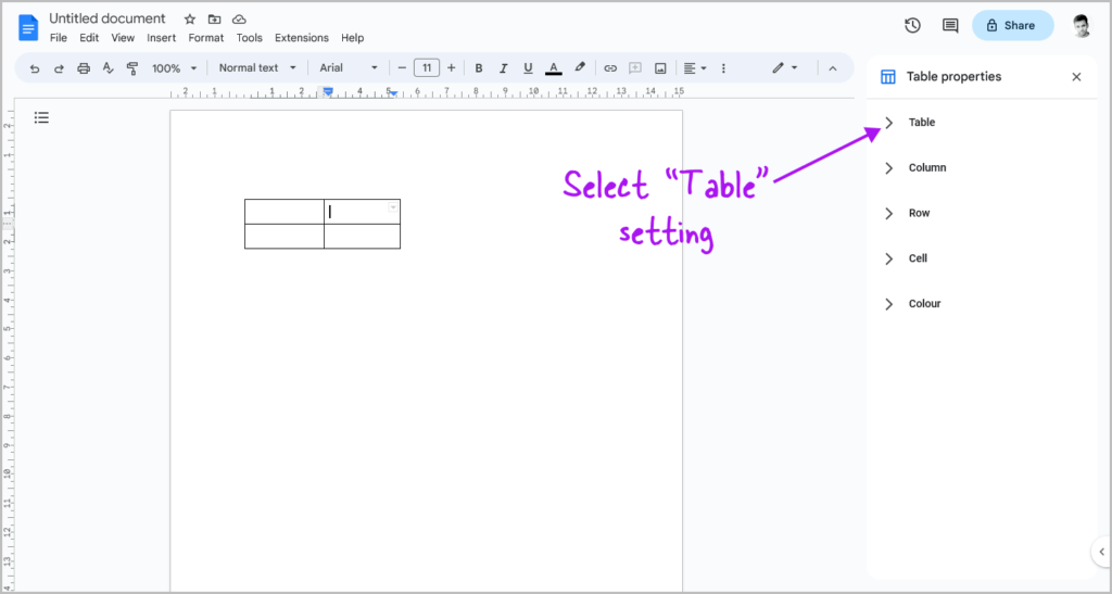 how-to-center-a-table-in-google-docs