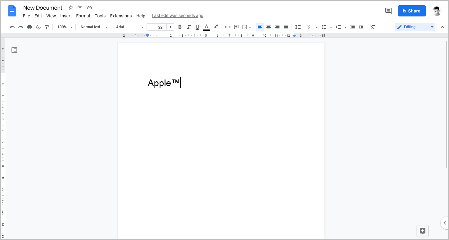 How to Insert Trademark Symbol in Google Docs