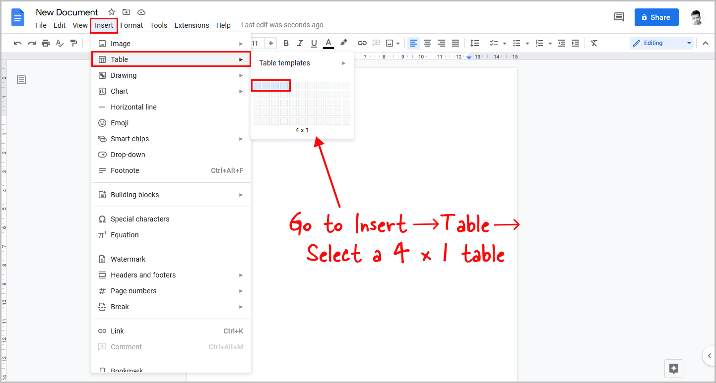 How to Make Four Columns in Google Docs