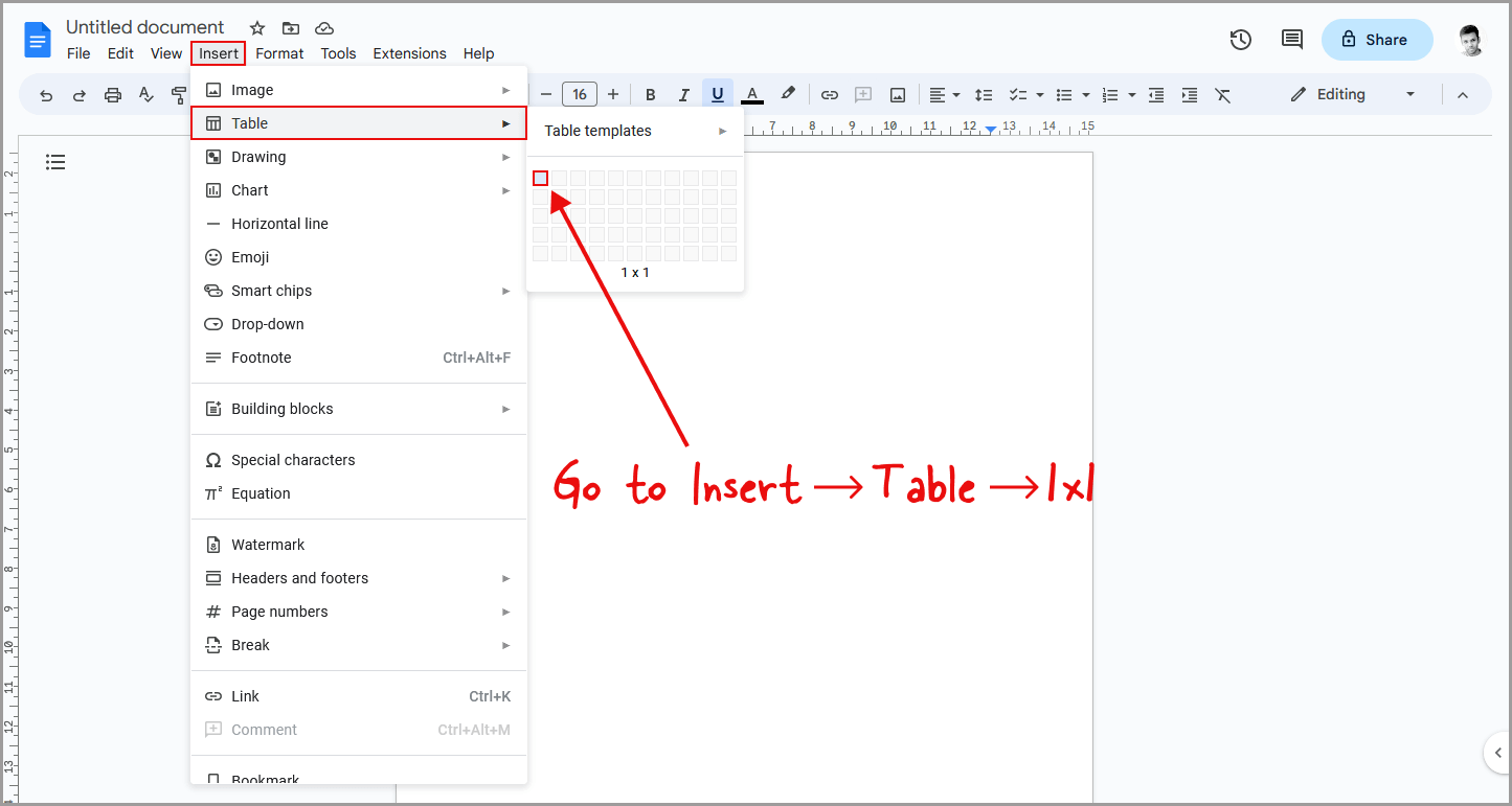 How to Make Lined Paper in Google Docs