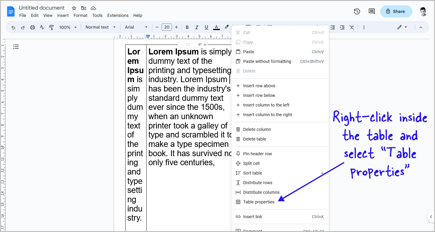 How To Make Uneven Columns In Google Docs