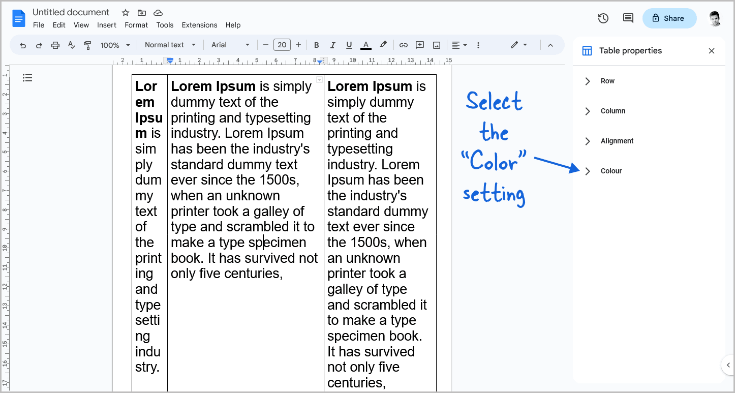 How to Make Uneven Columns in Google Docs