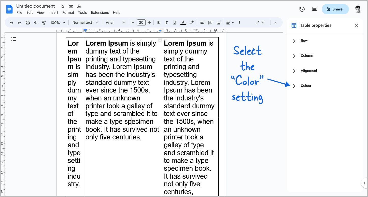 how-to-make-uneven-columns-in-google-docs