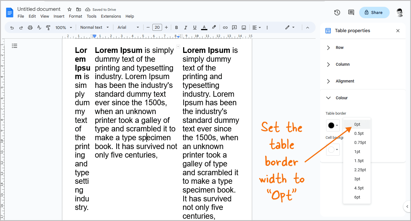 how-to-make-columns-in-google-docs