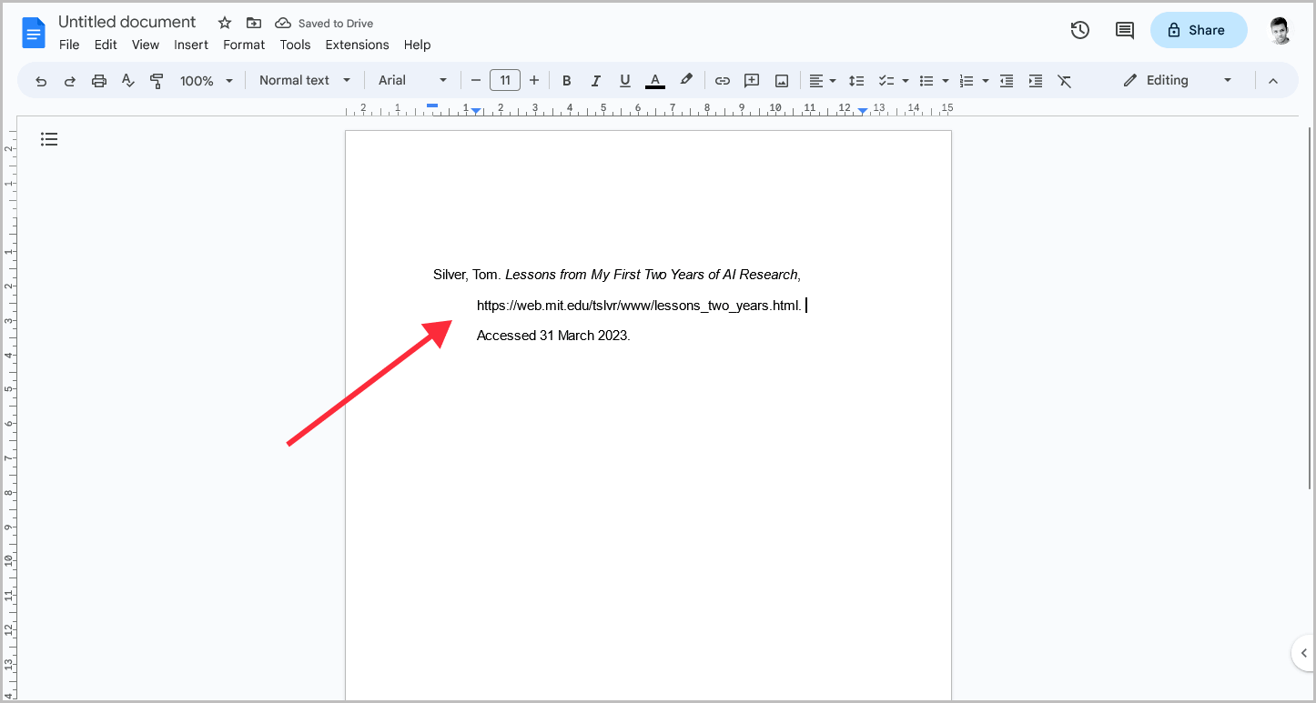 How to Tab the Second Line in Google Docs