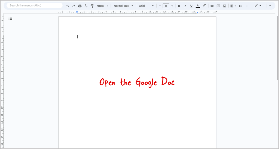 Google docs menu bar missing fix 