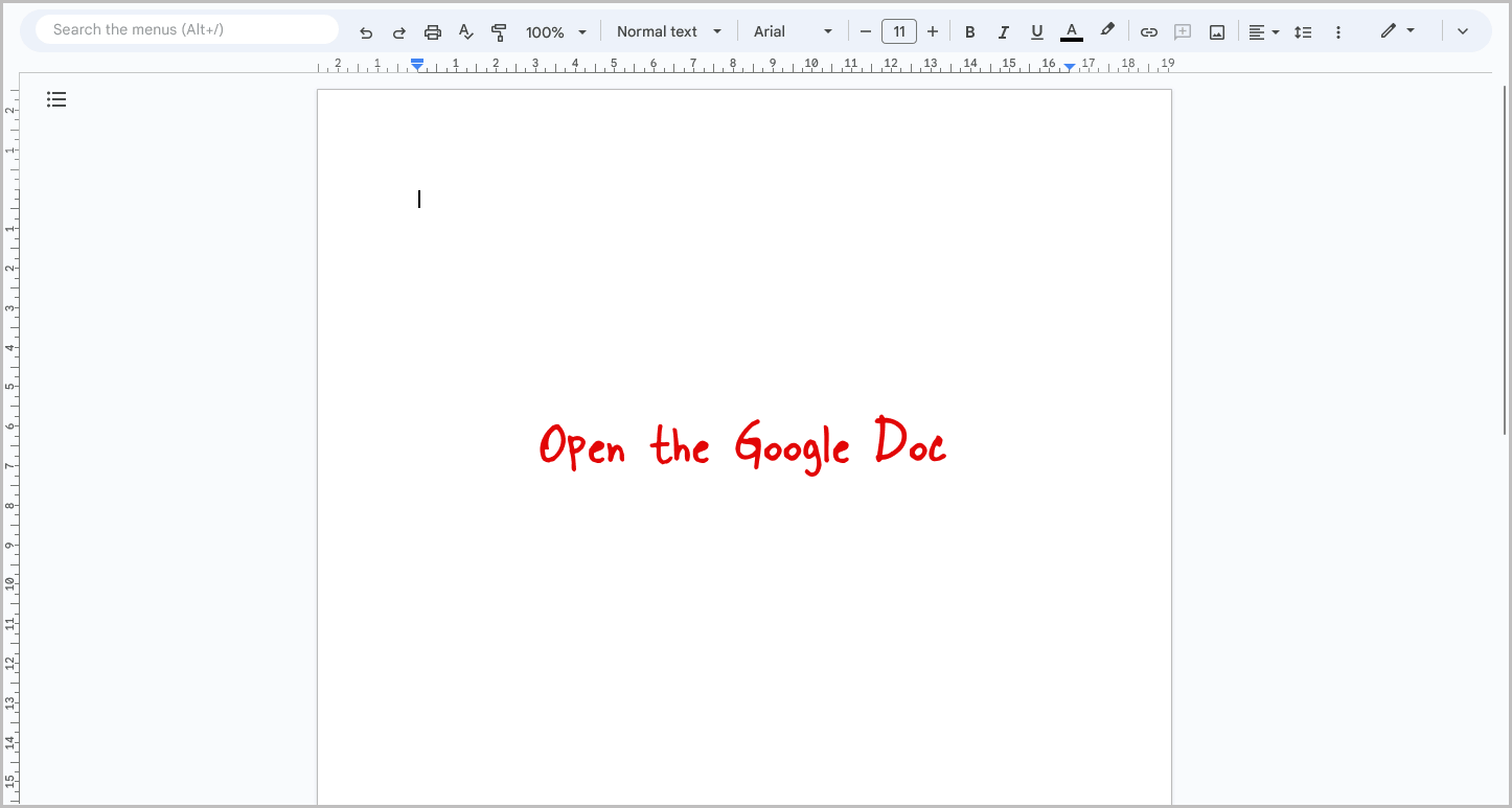 Google Docs Menu Bar Missing