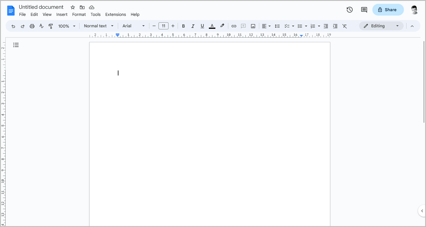 Google Docs Menu Bar Missing