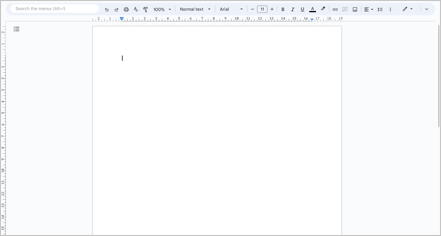 Google Docs Menu Bar Missing