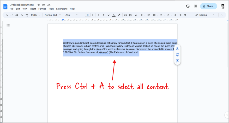 Google docs not going to next line fix 