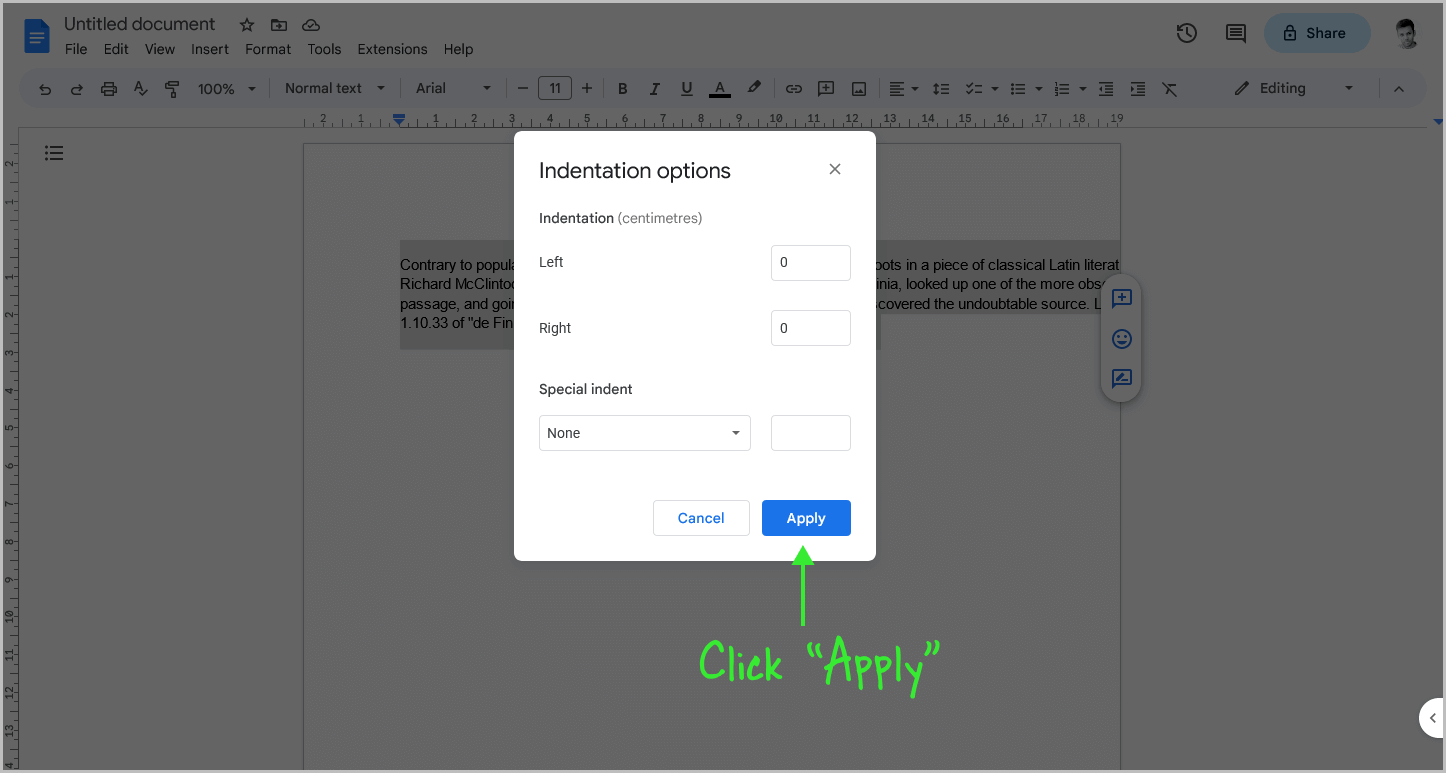 Google Docs Not Going to Next Line