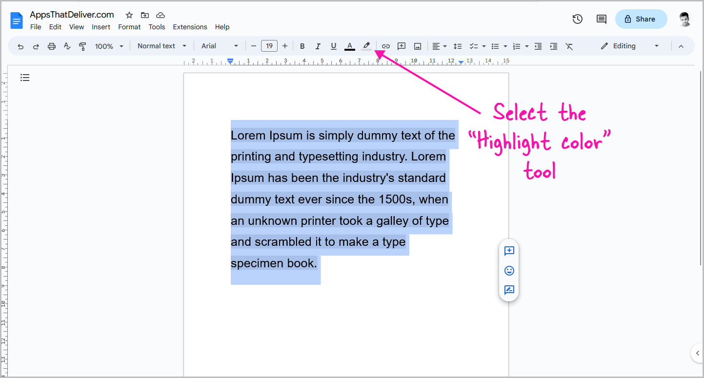 colored background template for google docs