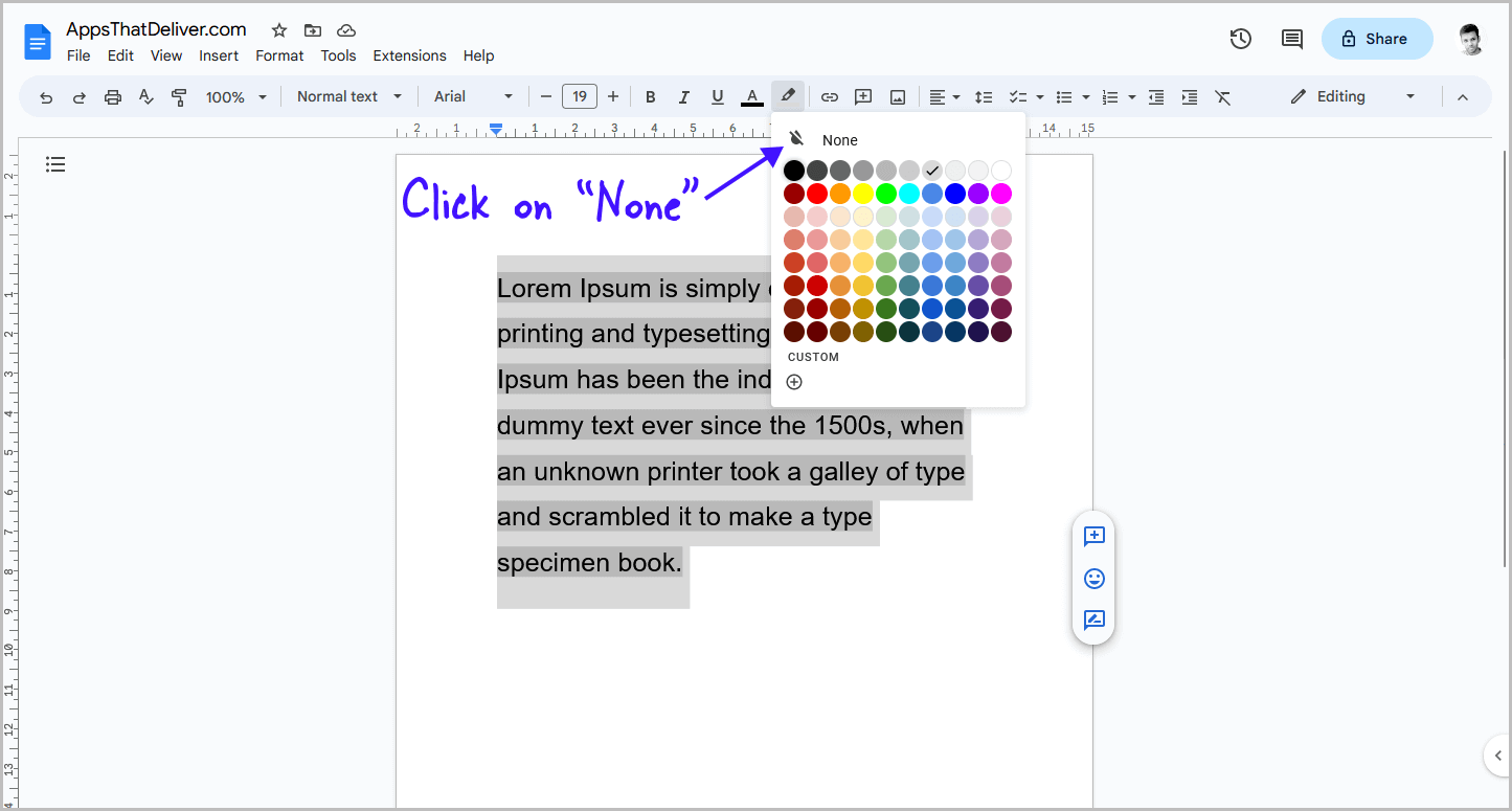 google-docs-remove-text-background-color