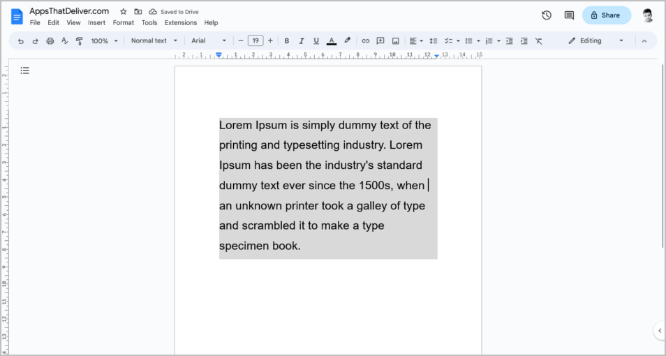 Google Docs Remove Text Background Color