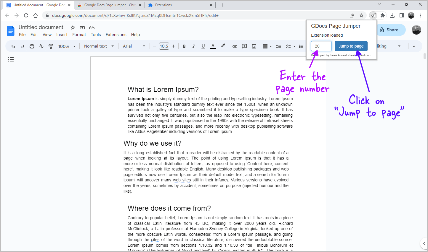  How To Jump To A Page In Google Docs 