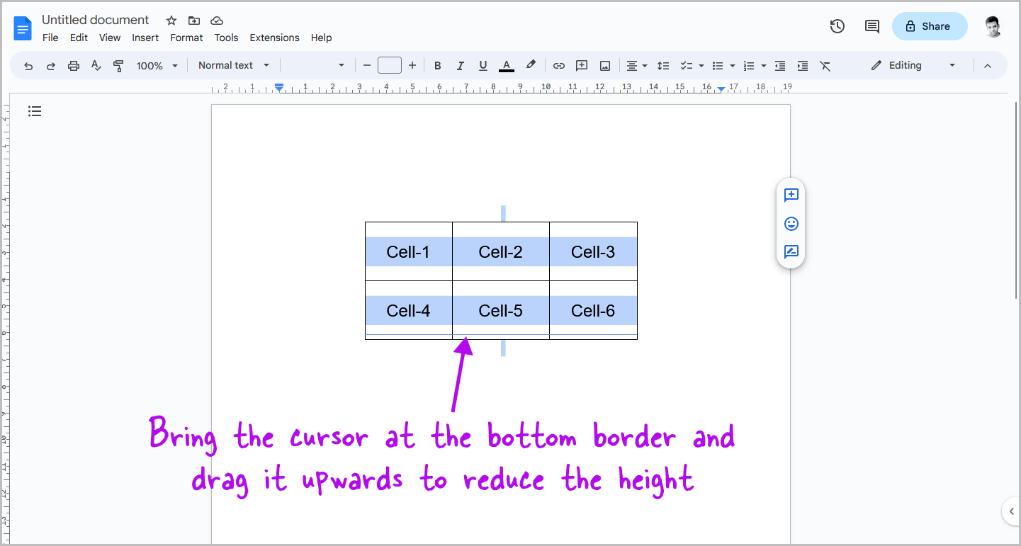 How to Make a Table Smaller in Google Docs