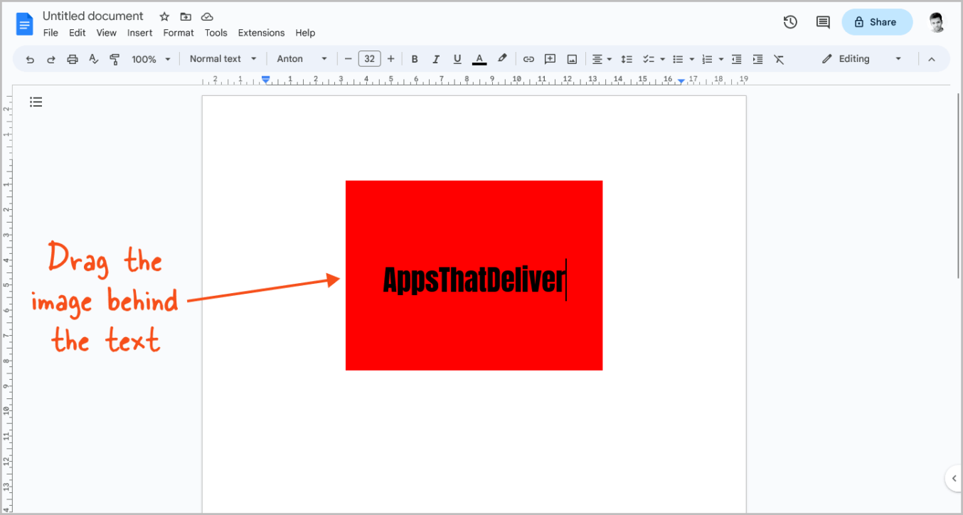 How To Put Text Over An Image In Google Docs