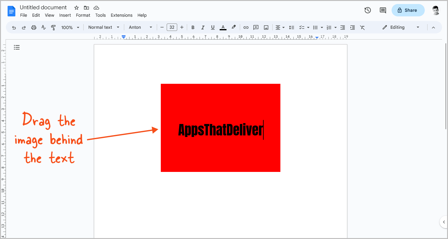 How to Put Text Over an Image in Google Docs
