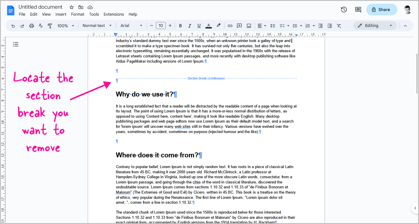 how-to-remove-section-breaks-in-google-docs