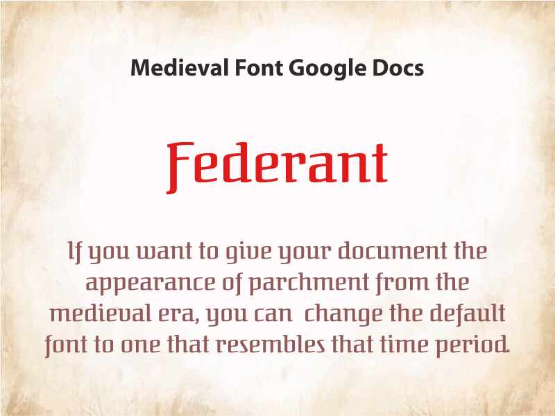 Medieval Font Google Docs