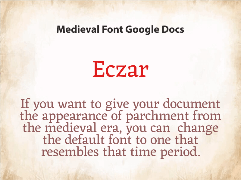 Medieval Font Google Docs