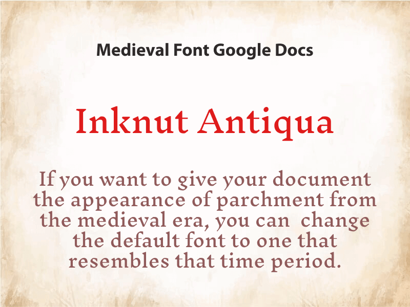 Medieval Font Google Docs
