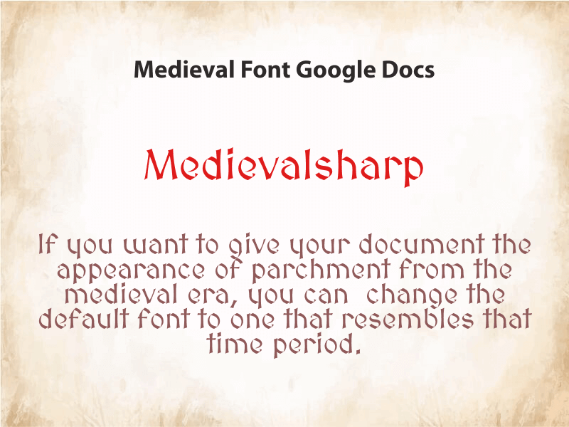 Medieval Font Google Docs