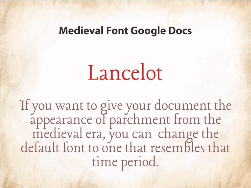 Medieval Font Google Docs