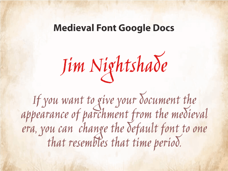 Medieval Font Google Docs